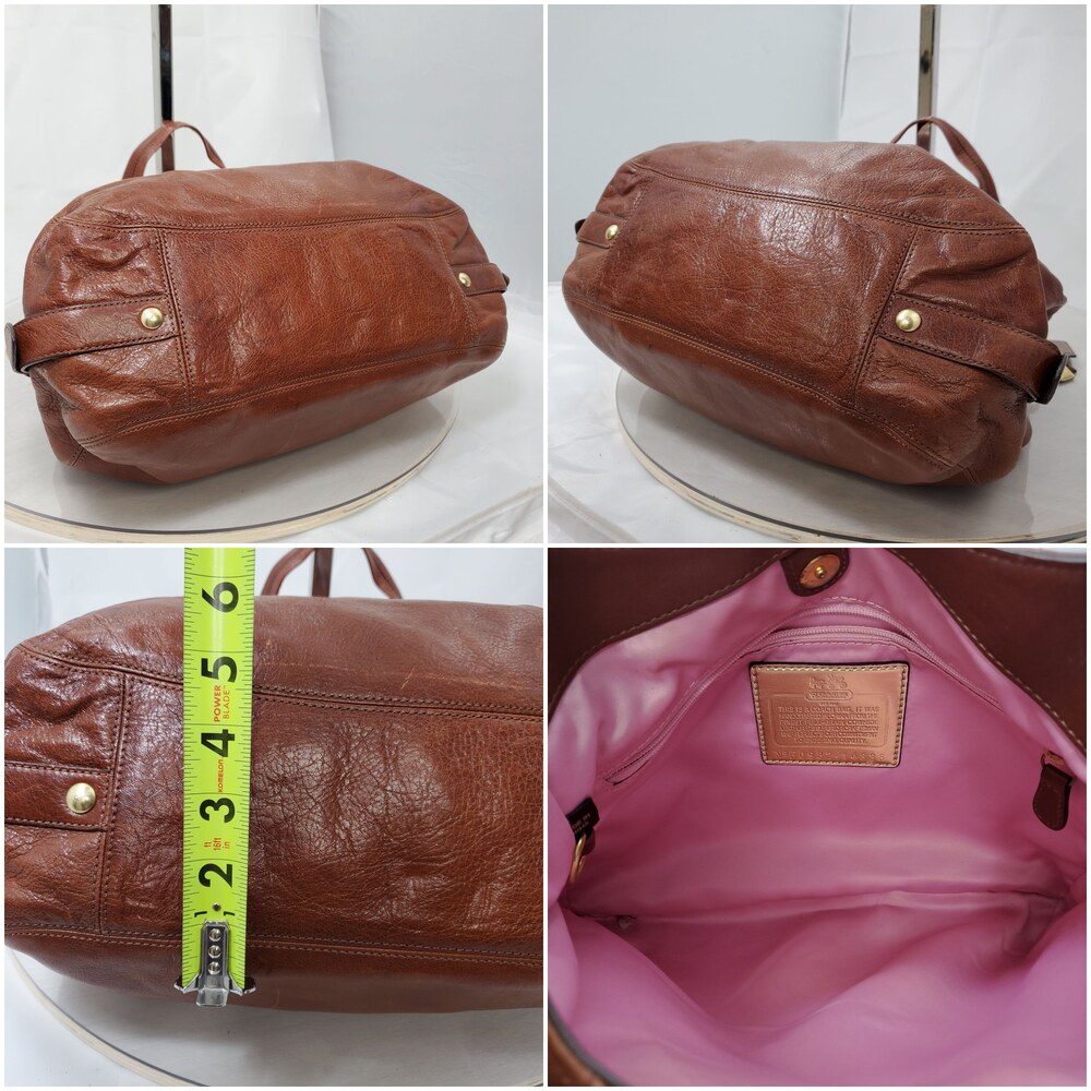 Vintage Y2K Coach 14336 Maddison Maggie Brown Glazed Leather Slouchy Hobo Bag - Picture 15 of 16